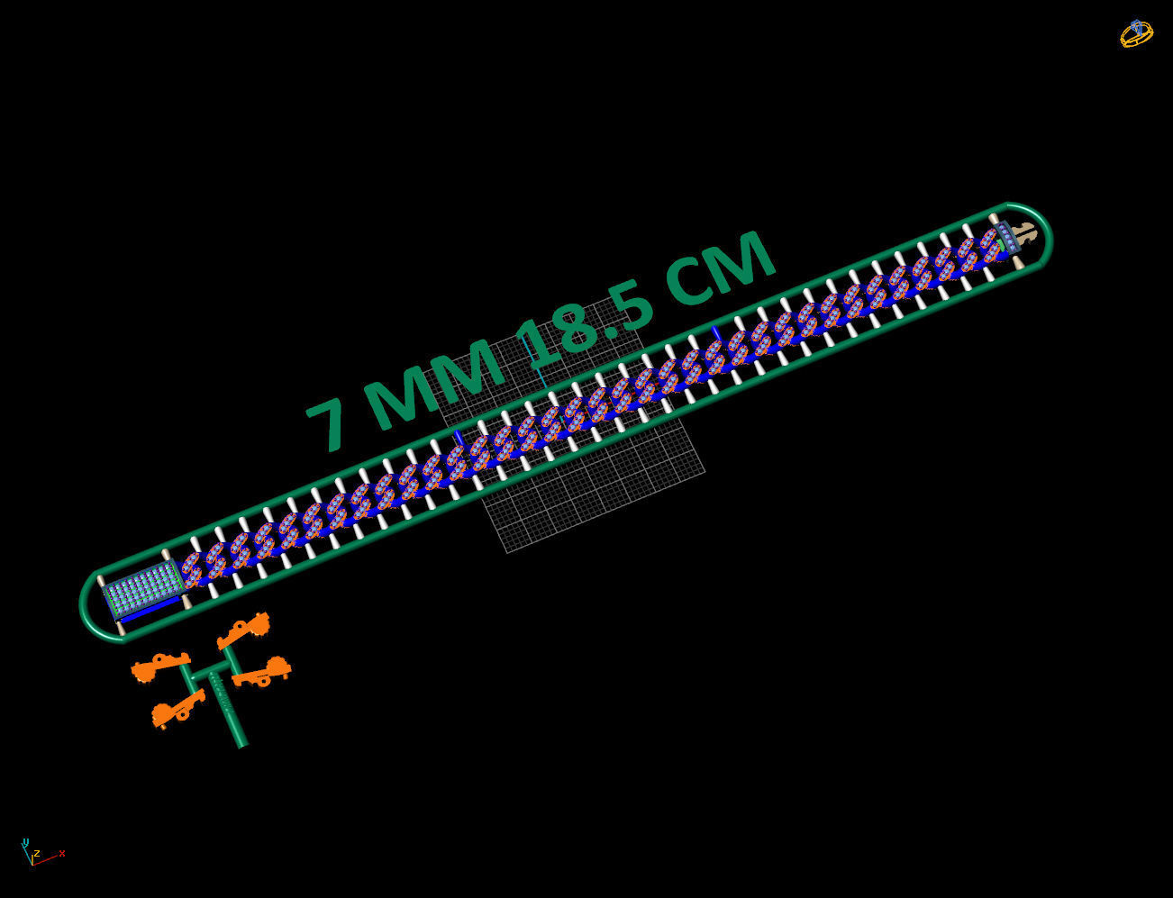 7 mm 18 cm CUBAN LINK CHAIN FOR BRACELET OR NECKLACE 3D print model_3