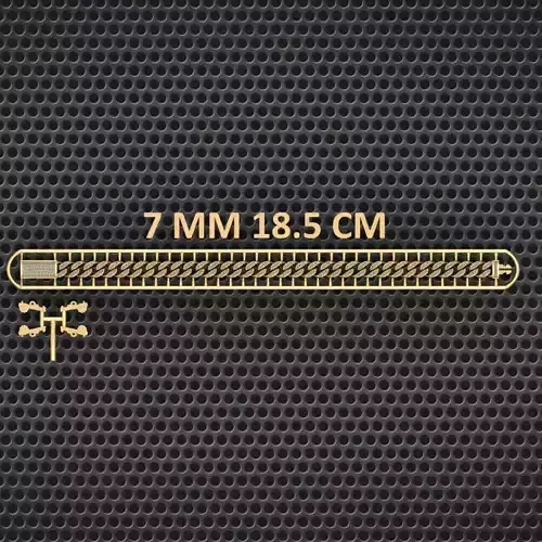 7 mm 18 cm CUBAN LINK CHAIN FOR BRACELET OR NECKLACE