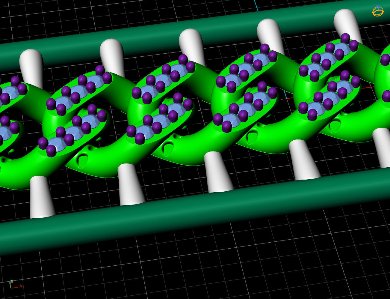 7 mm 18 cm CUBAN LINK CHAIN FOR BRACELET OR NECKLACE 3D print model_2