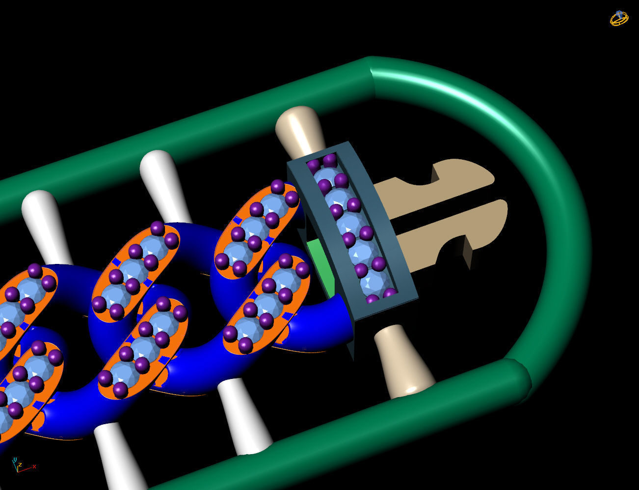 7 mm 18 cm CUBAN LINK CHAIN FOR BRACELET OR NECKLACE 3D print model_7