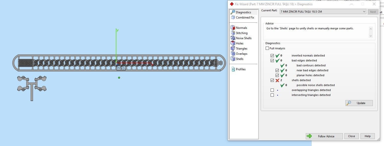 7 mm 18 cm CUBAN LINK CHAIN FOR BRACELET OR NECKLACE 3D print model_1