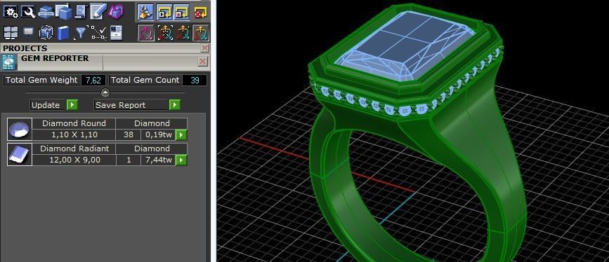 Ring radiant Model 4013 3D print model_8