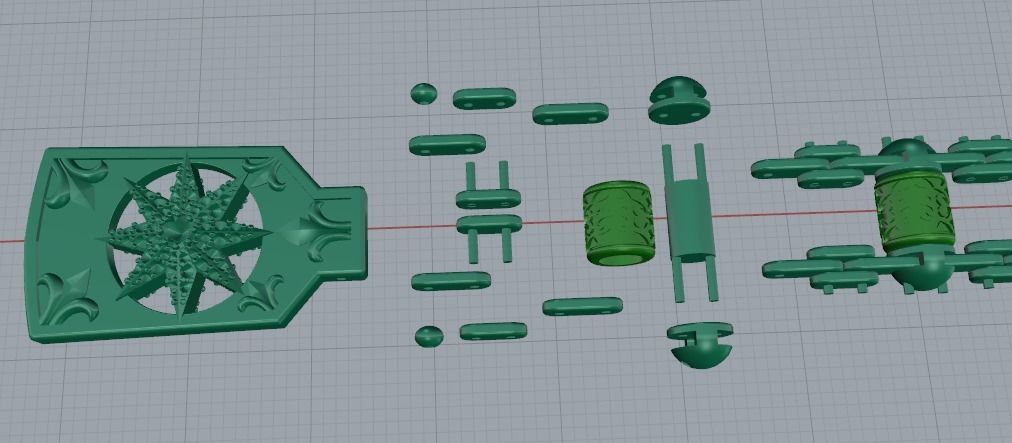 Chaplet Model 4005 3D print model_3