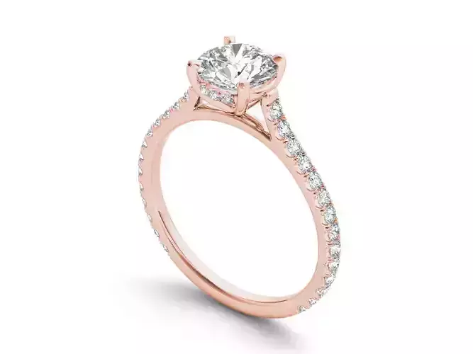 Angelic Diamonds Rose Gold Solitaire 3d model