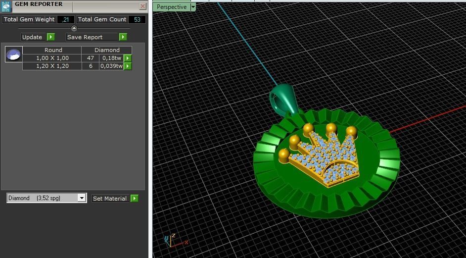 Pendant with a crown Model 3998 3D print model_8