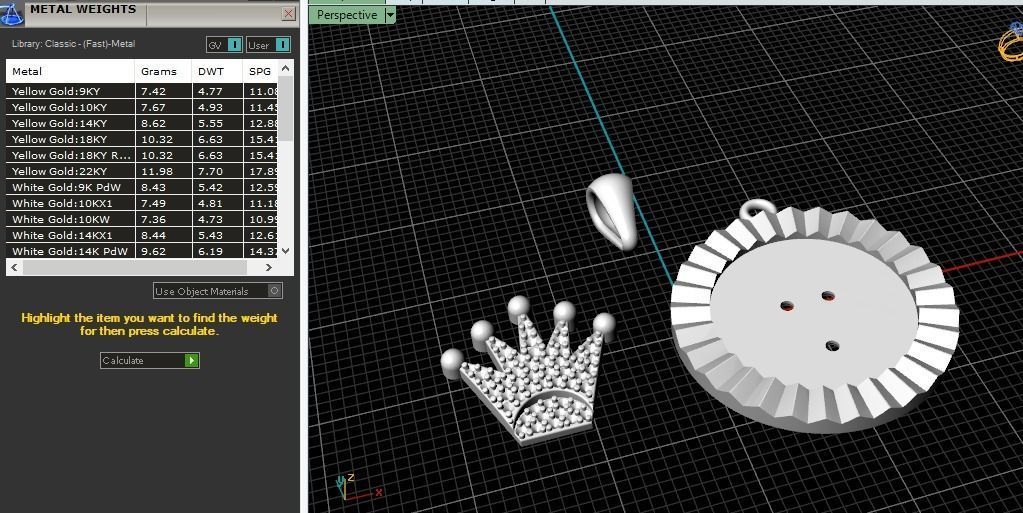 Pendant with a crown Model 3998 3D print model_7