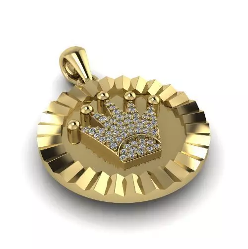 Pendant with a crown Model 3998 3D print model_0