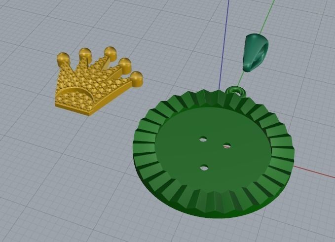 Pendant with a crown Model 3998 3D print model_2