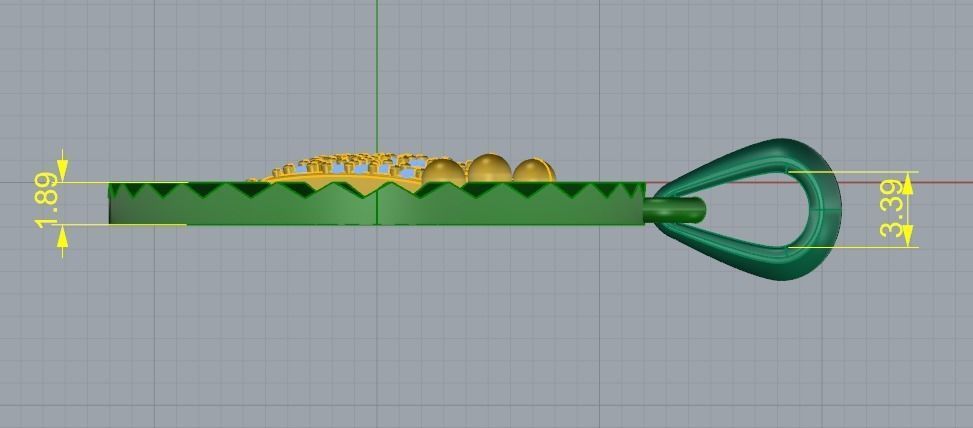 Pendant with a crown Model 3998 3D print model_6