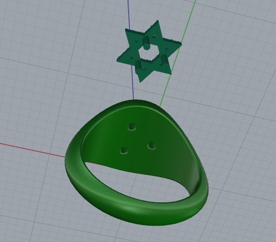 Star of David ring Model 3997 3D print model_4