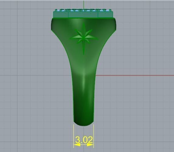 Star of David ring Model 3997 3D print model_7