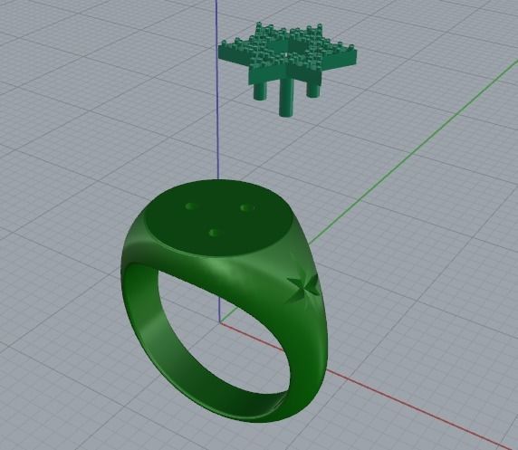 Star of David ring Model 3997 3D print model_2