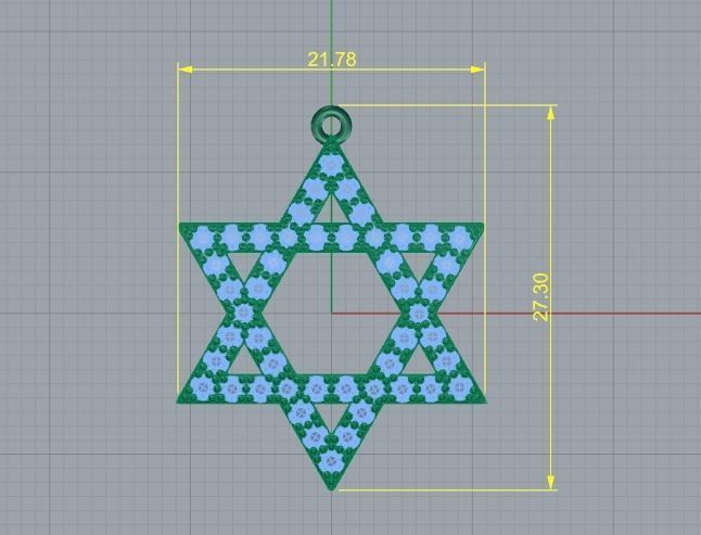 Star of David pendant Model 3990 3D print model_5