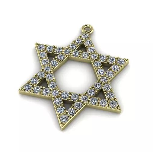 Star of David pendant Model 3990 3D print model_0