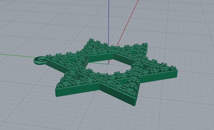 Star of David pendant Model 3990 3D print model_3