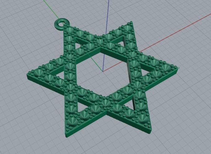 Star of David pendant Model 3990 3D print model_2