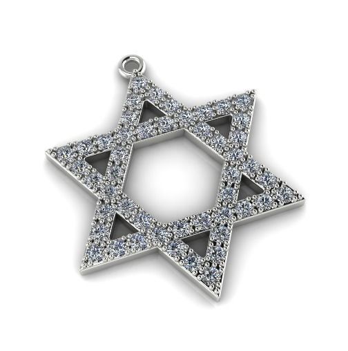 Star of David pendant Model 3990 3D print model_1