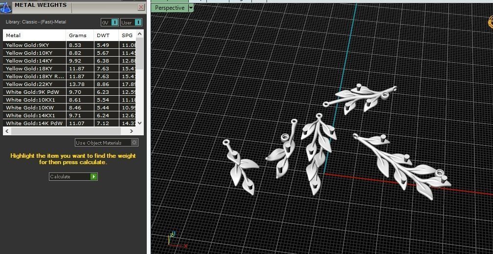 Pendant leaves Model 3989 3D print model_7