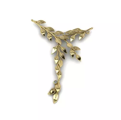 Pendant leaves Model 3989 3D print model_0