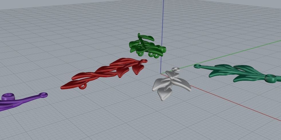 Pendant leaves Model 3989 3D print model_5