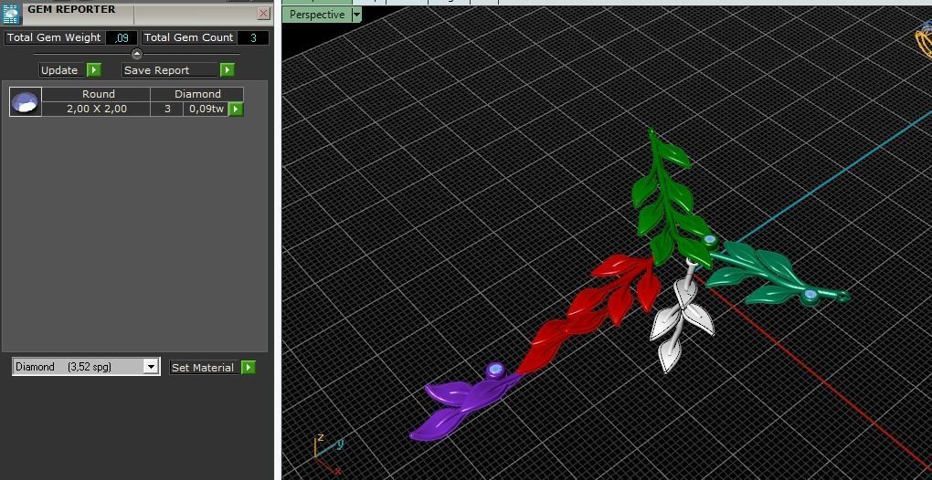 Pendant leaves Model 3989 3D print model_8