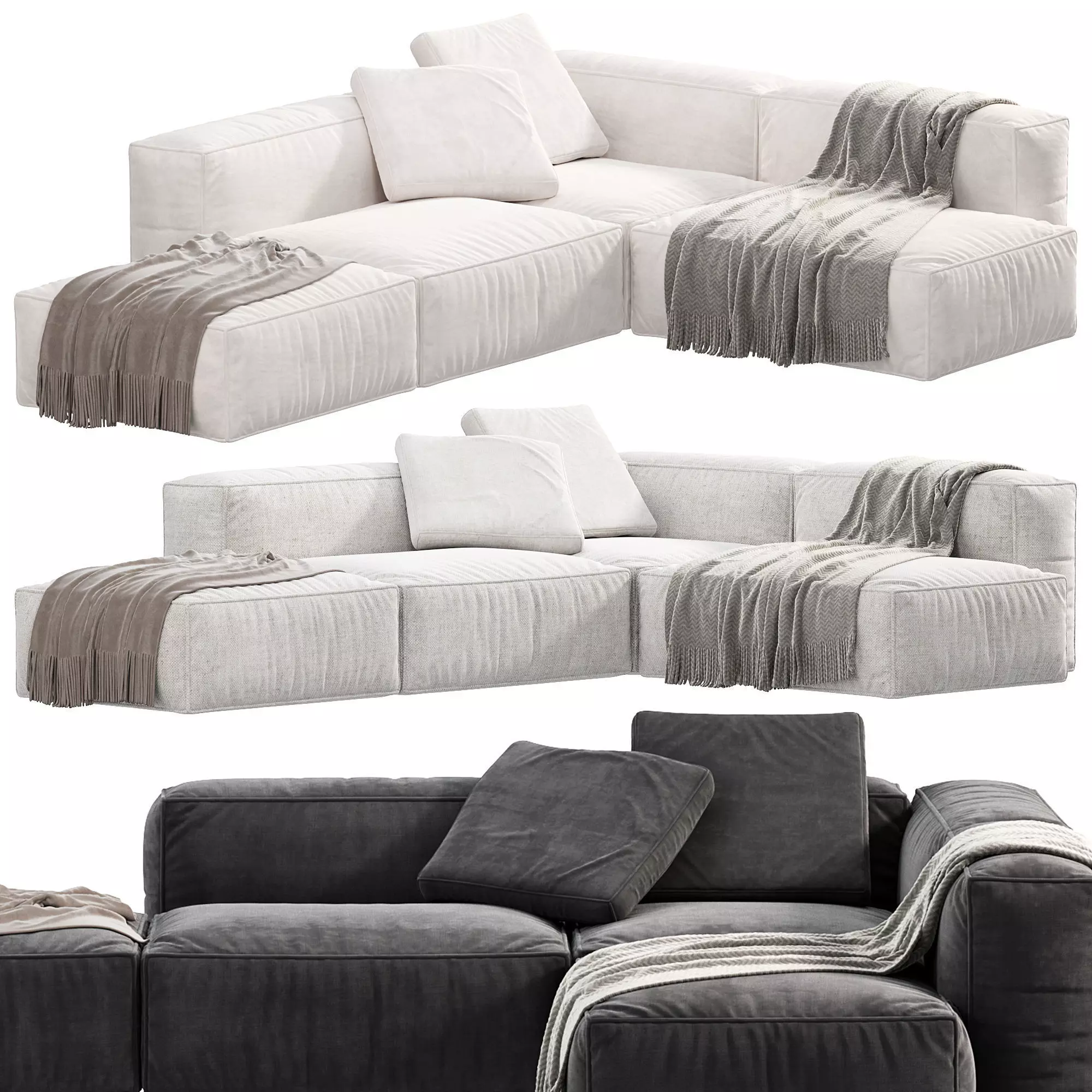 Modular Sofa Peanut B by Bonaldo 3D model