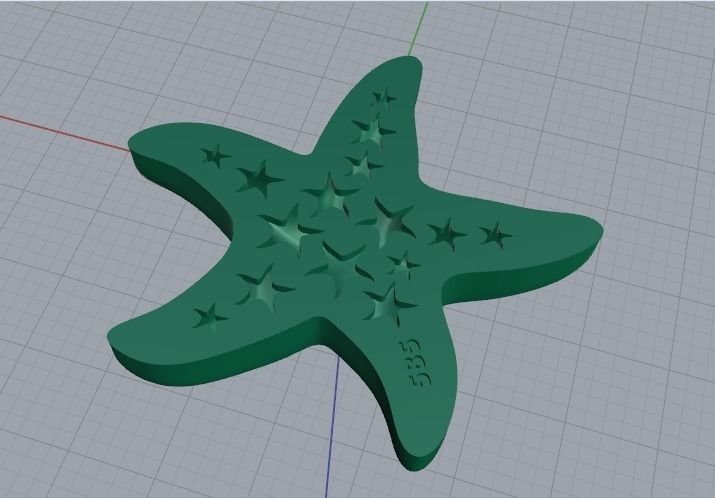 Pendant starfish Model 3978 3D print model_4