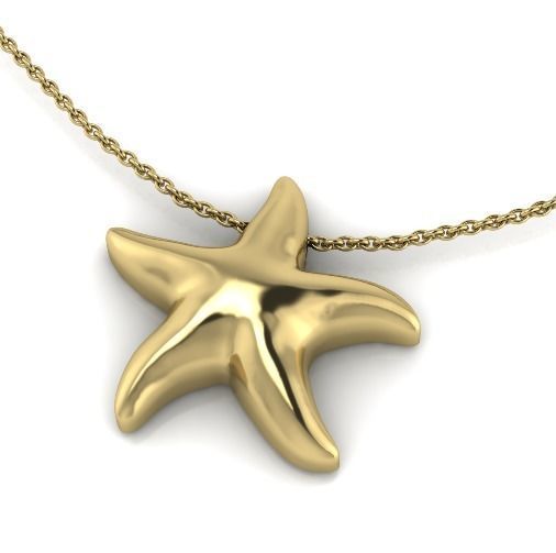 Pendant starfish Model 3978 3D print model_1