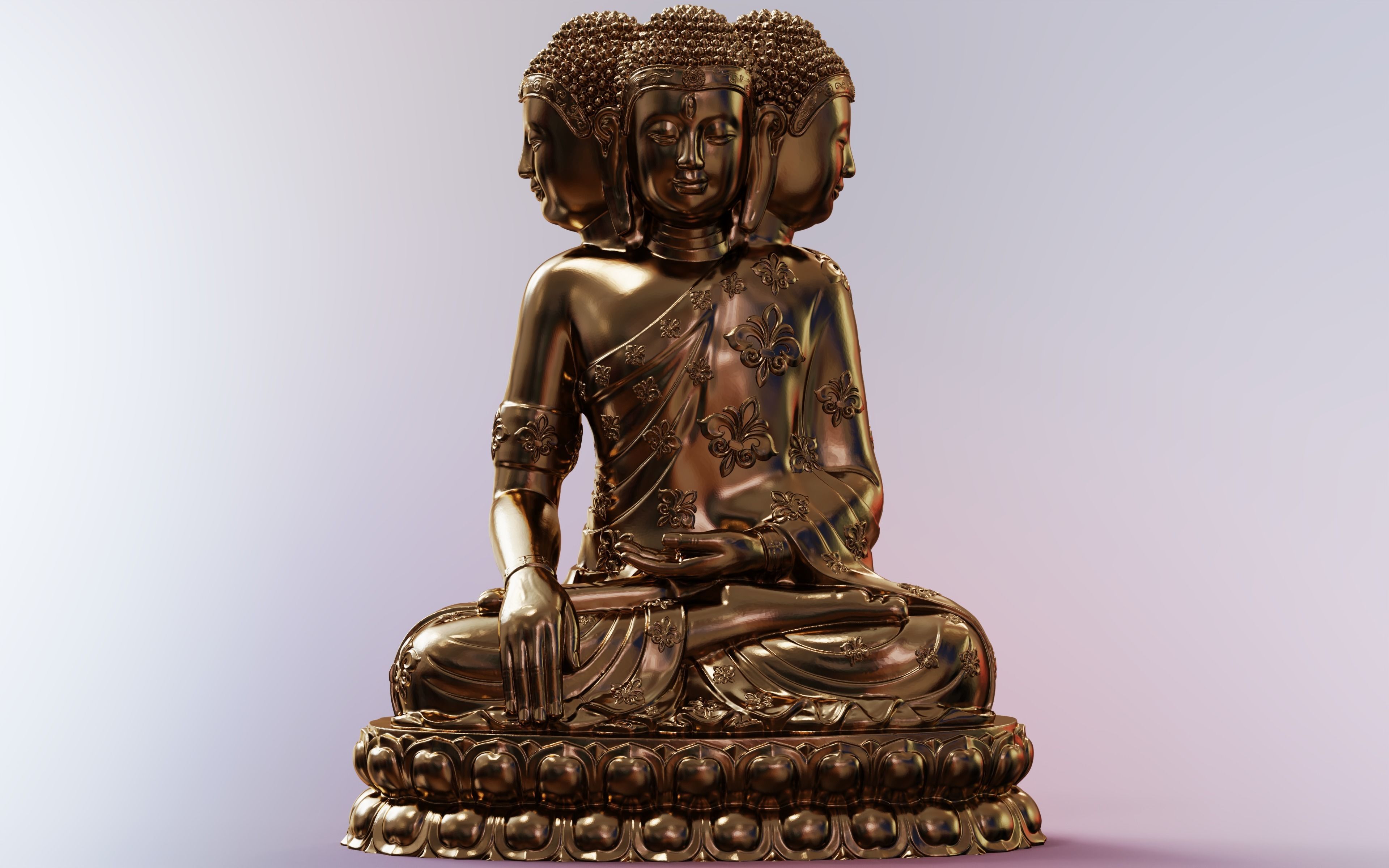 Enlightened Buddha 3D print model_17