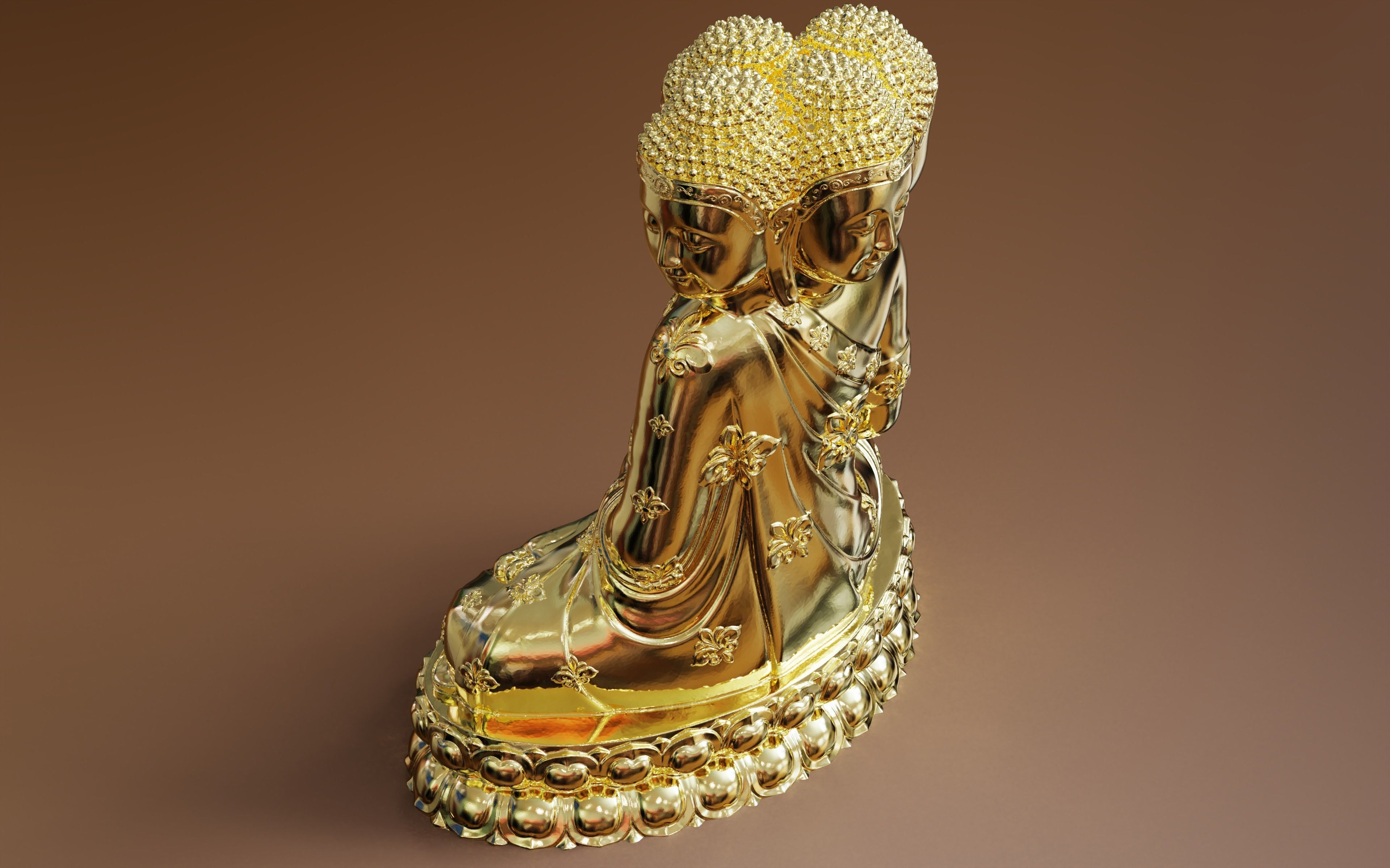 Enlightened Buddha 3D print model_2