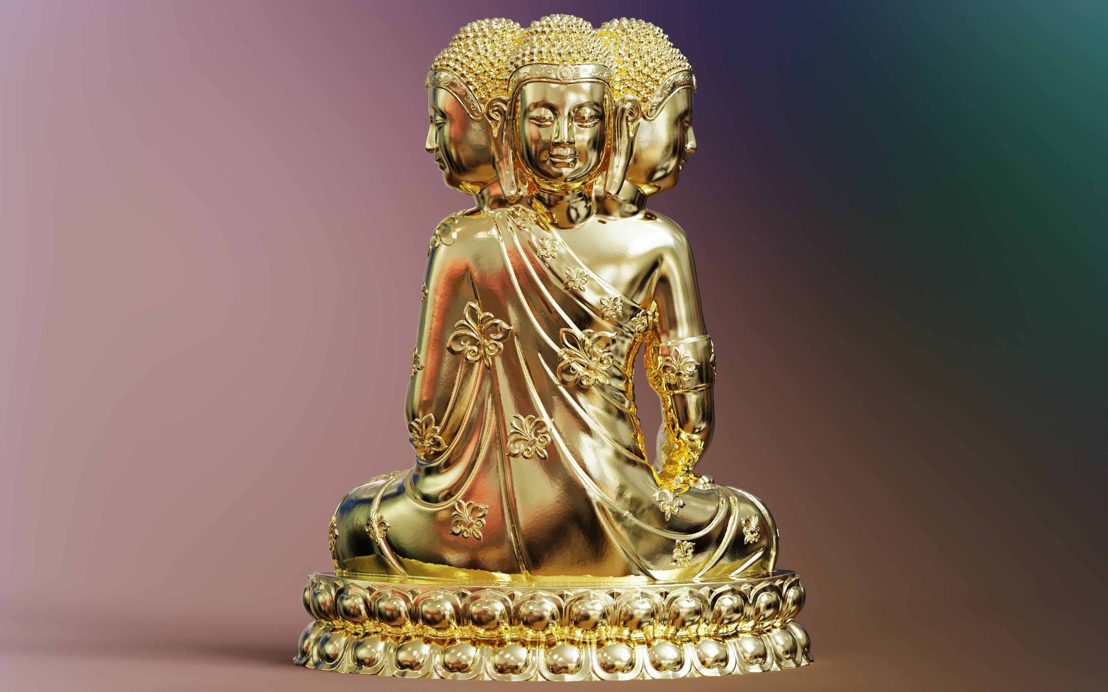Enlightened Buddha 3D print model_4