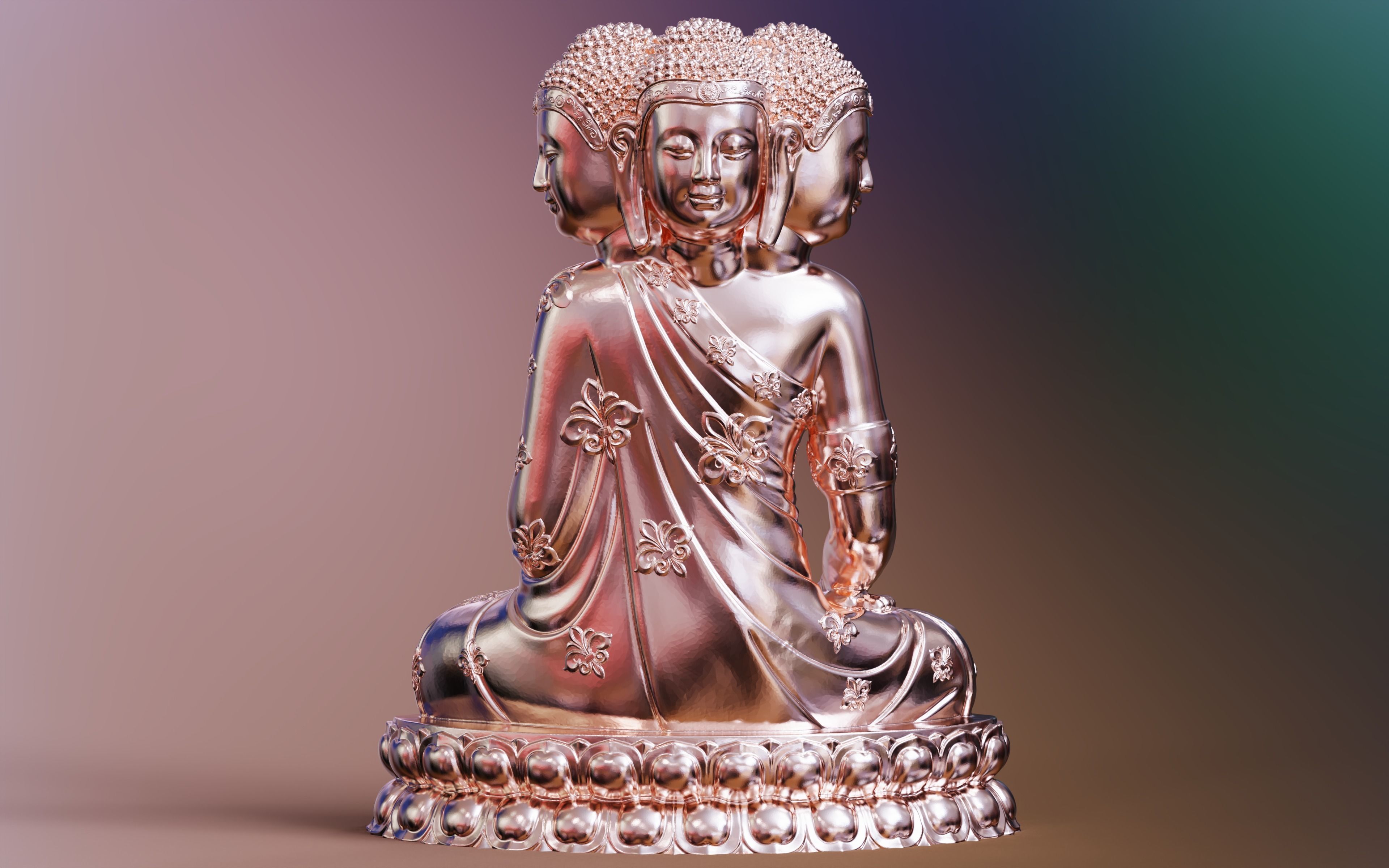 Enlightened Buddha 3D print model_3
