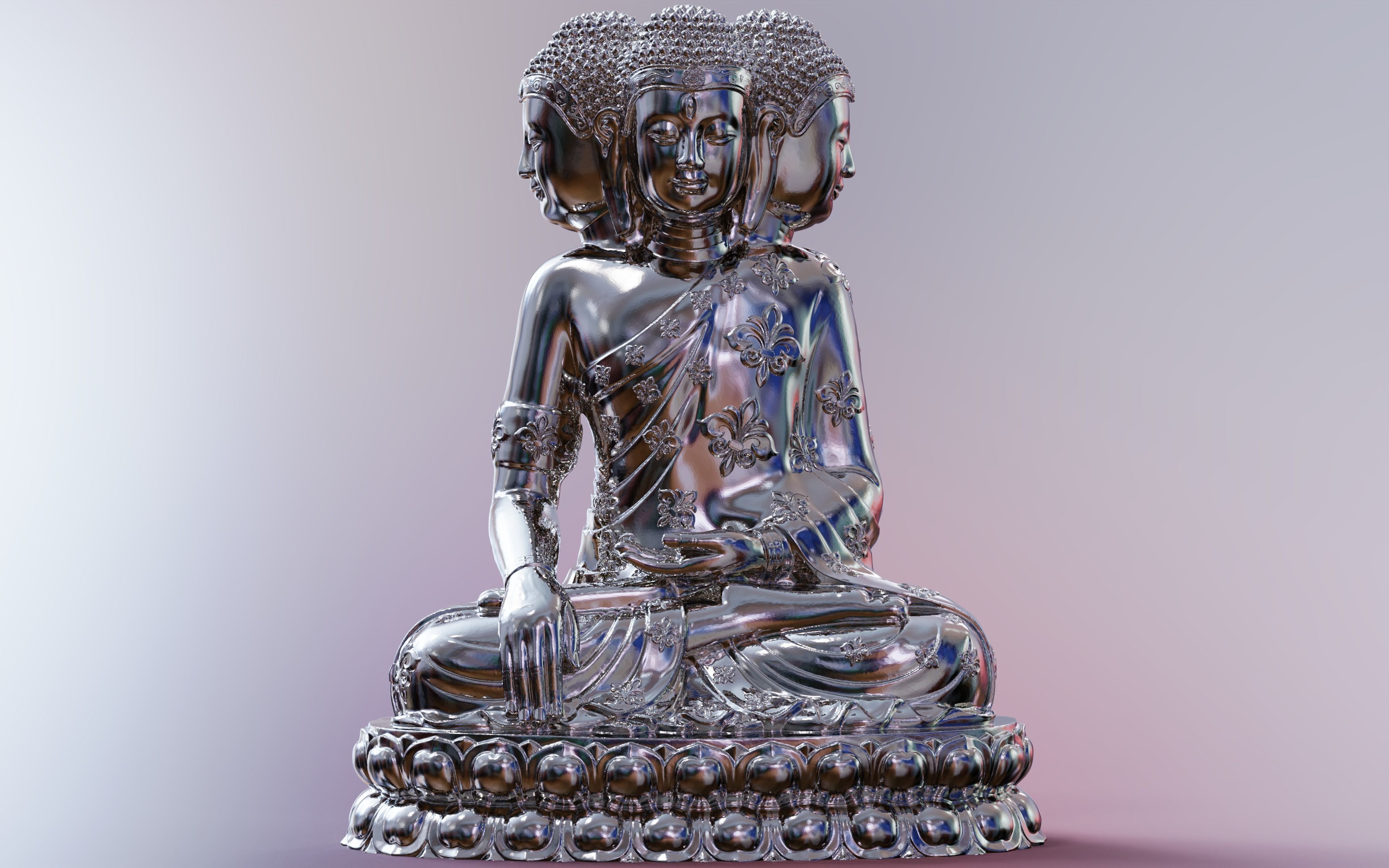 Enlightened Buddha 3D print model_9