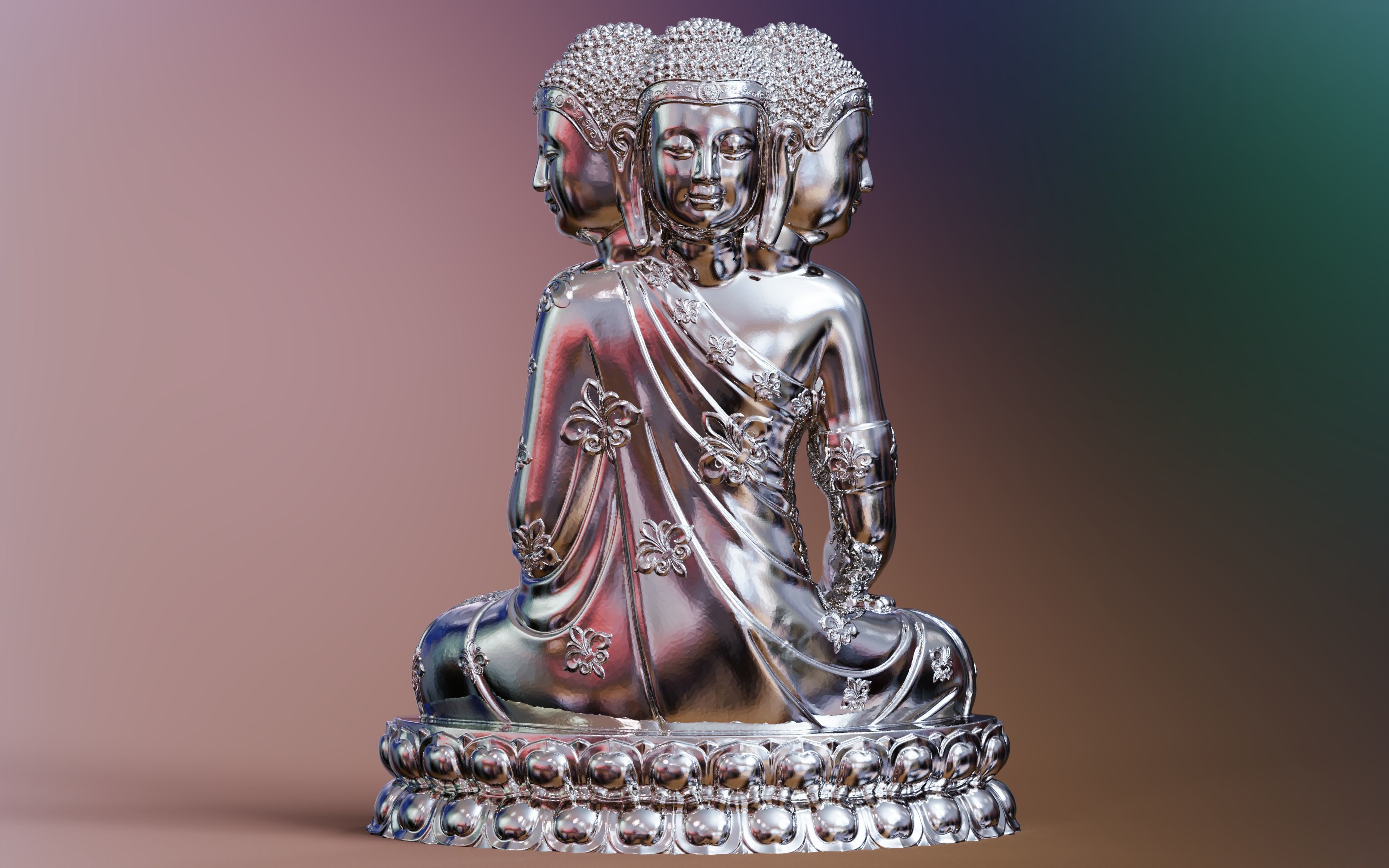 Enlightened Buddha 3D print model_15