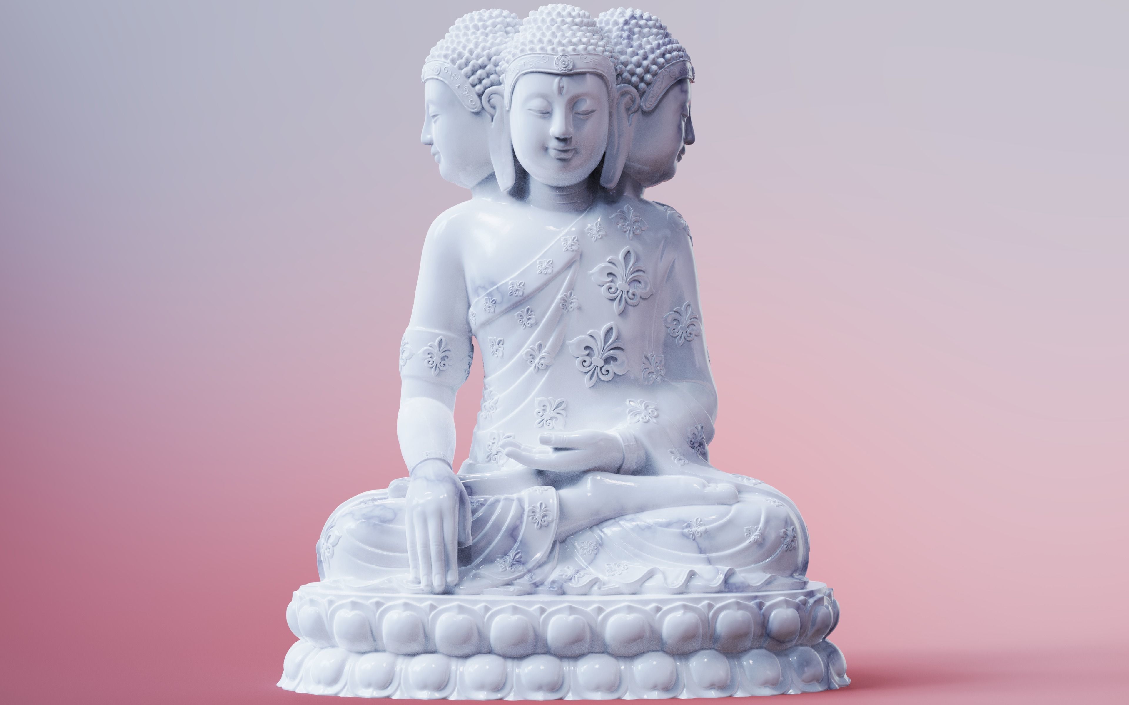 Enlightened Buddha 3D print model_5