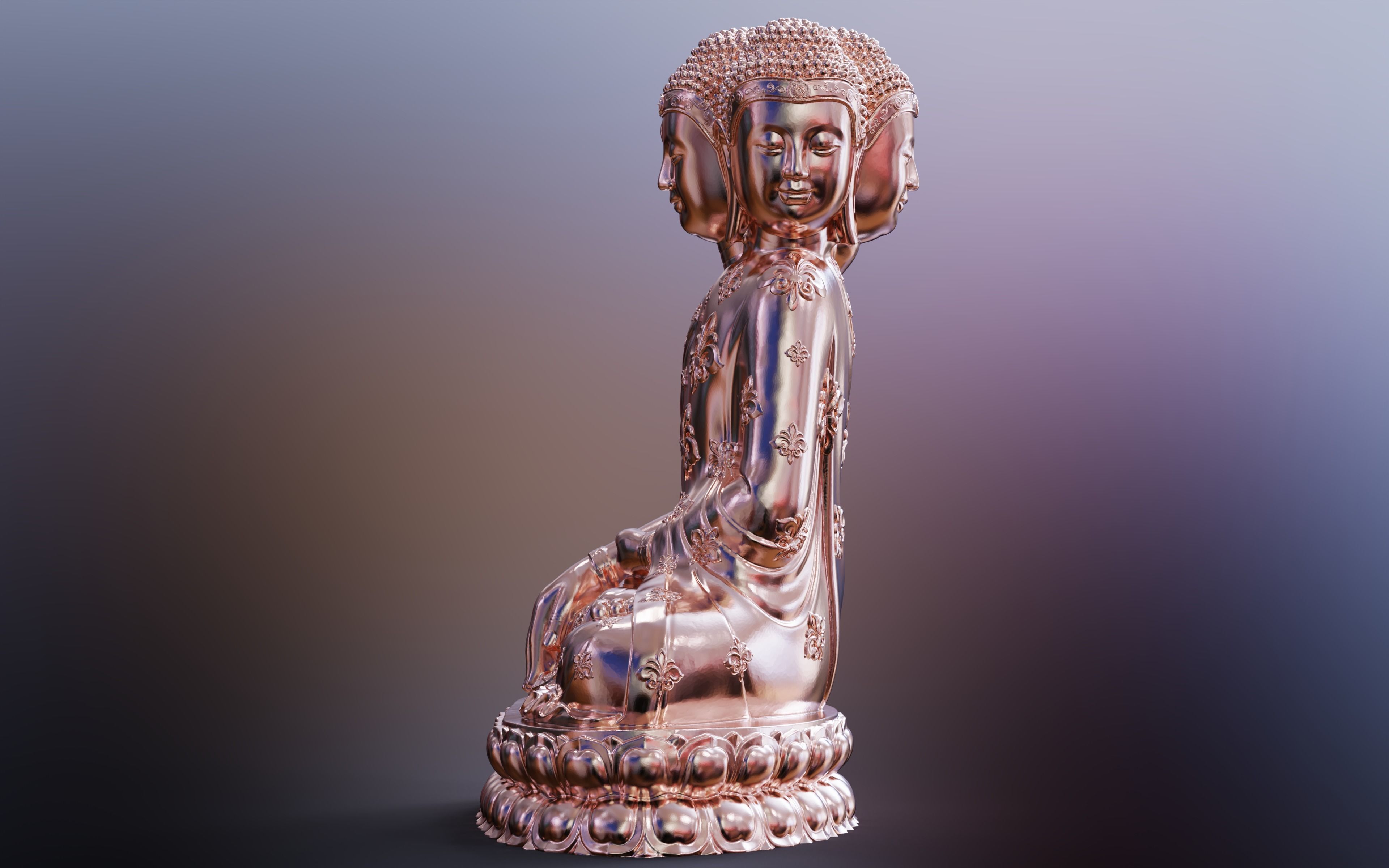 Enlightened Buddha 3D print model_14