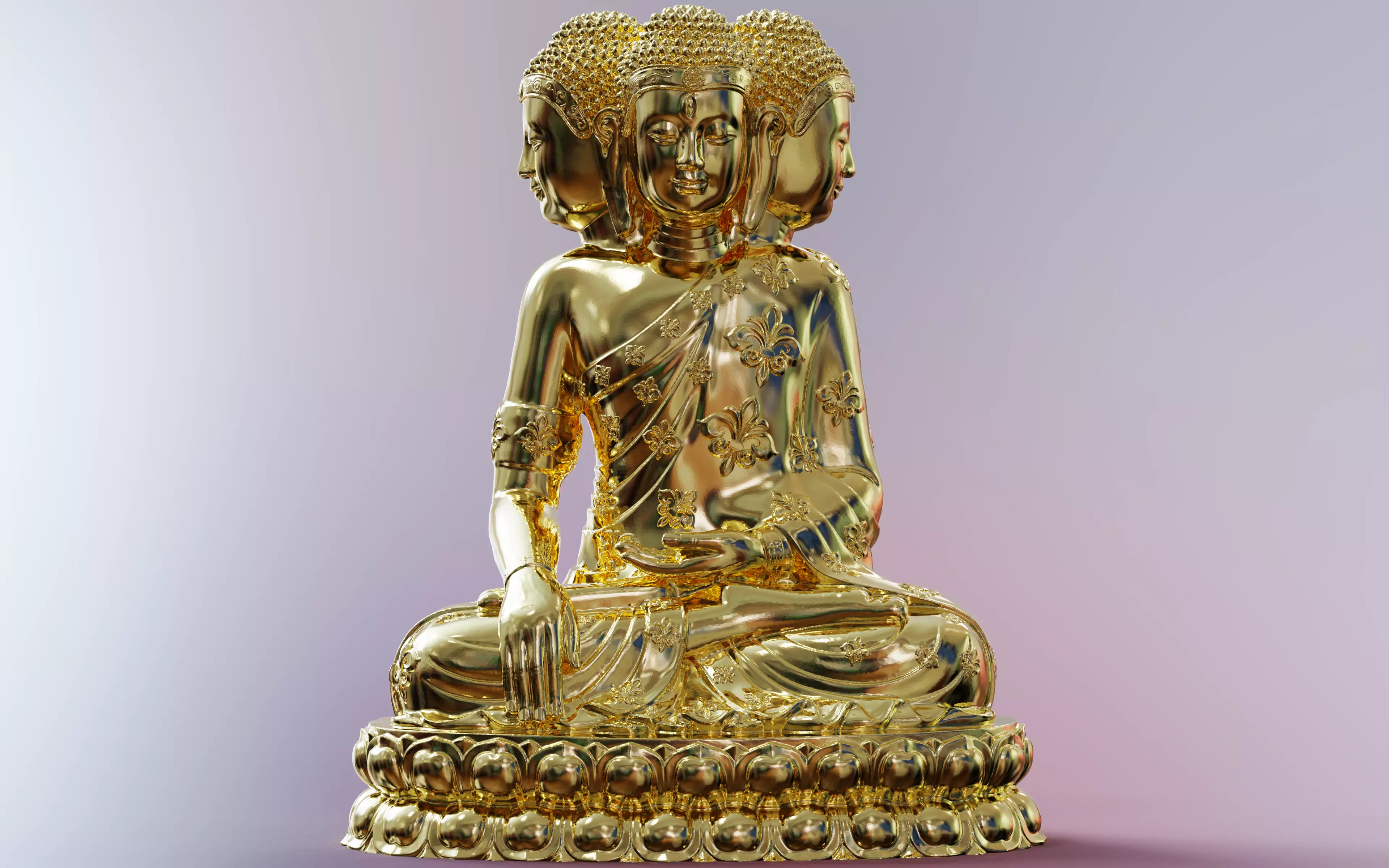 Enlightened Buddha 3D print model_0