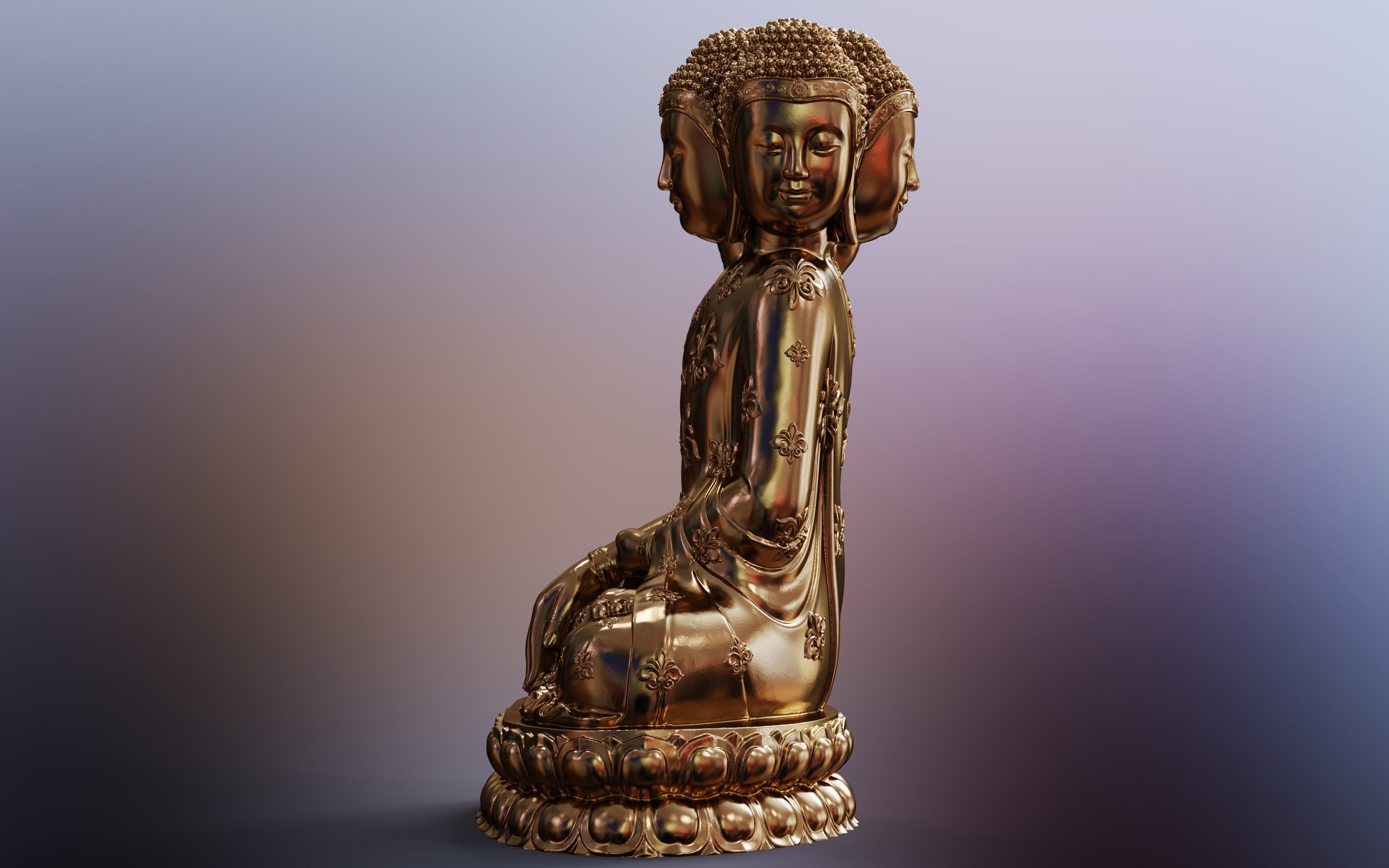 Enlightened Buddha 3D print model_6