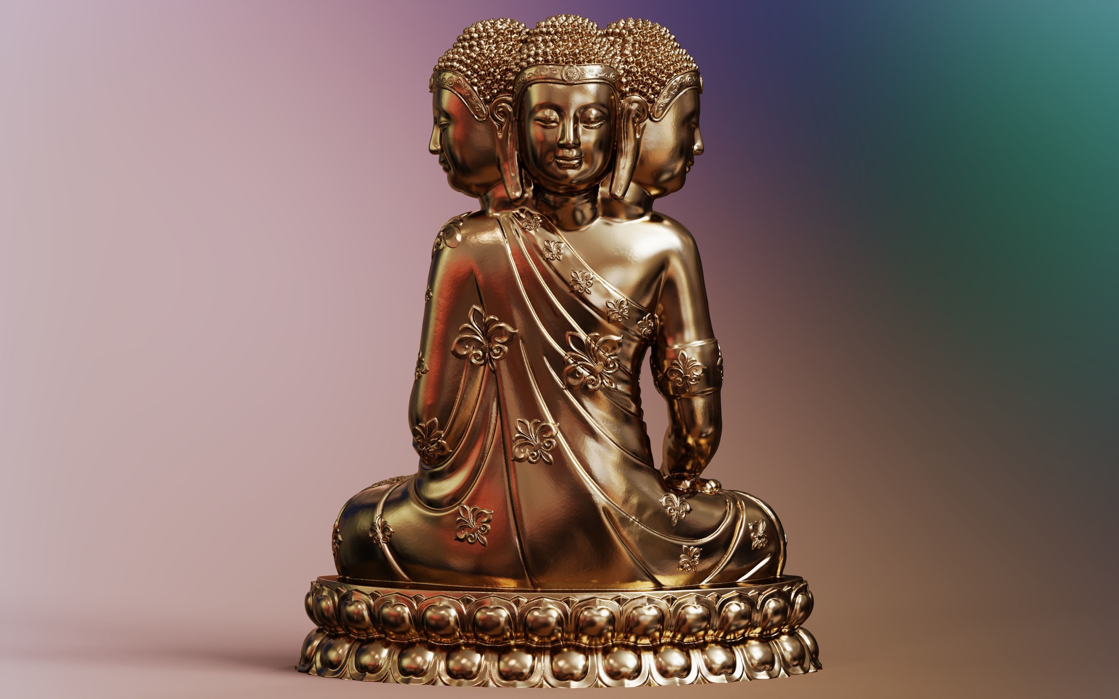 Enlightened Buddha 3D print model_13
