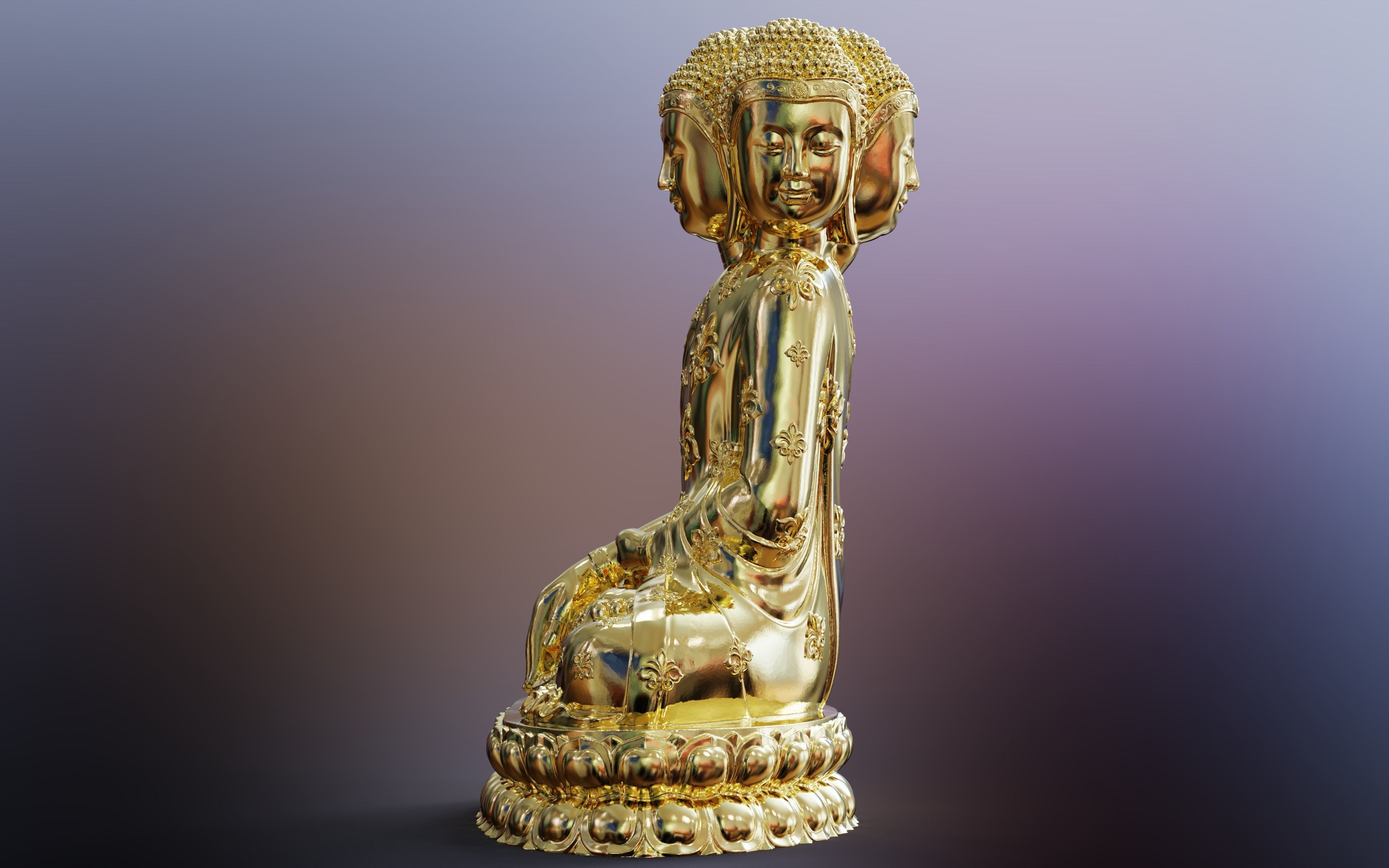 Enlightened Buddha 3D print model_8