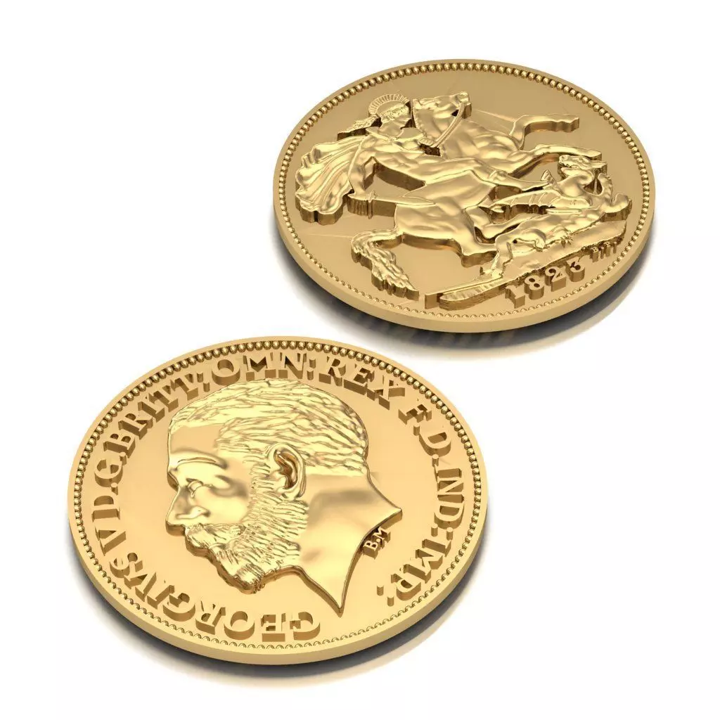 English Lira Gold 3D print model