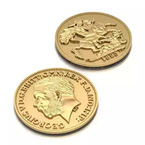 English Lira Gold 3D print model