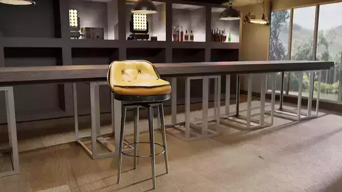 Bar stool in loft style