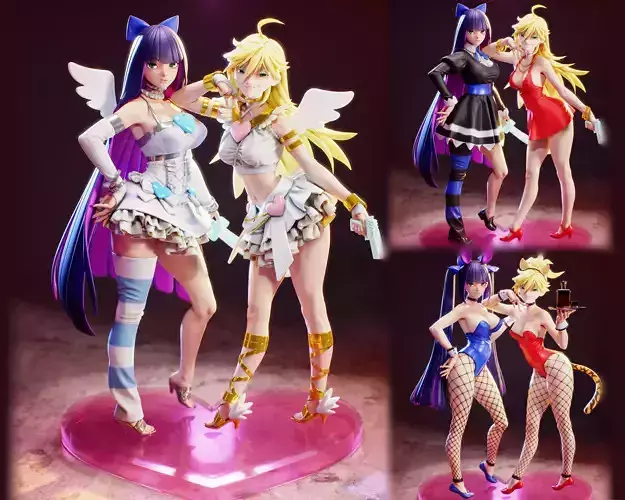 Panty and Stocking  3D print model