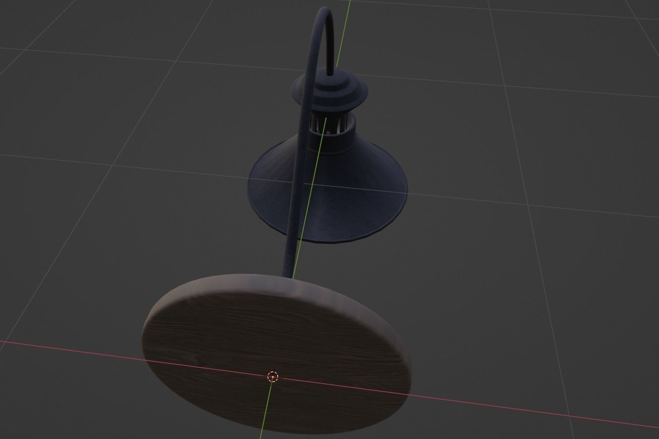 Wall lamp Low-poly 3D model_2