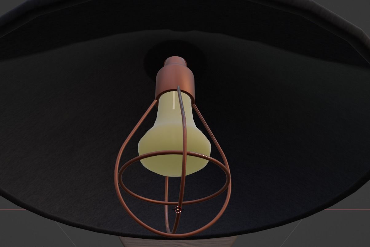 Wall lamp Low-poly 3D model_4