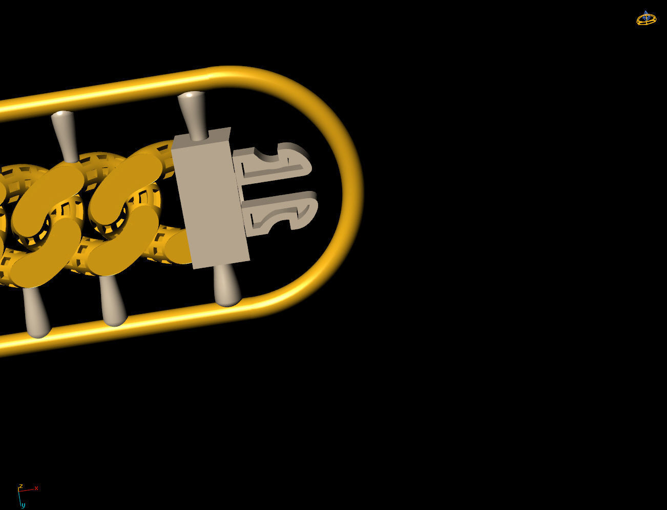 8 MM 19 CM CUBAN LINK CHAIN FOR BRACELET OR NECKLACE 3D print model_2