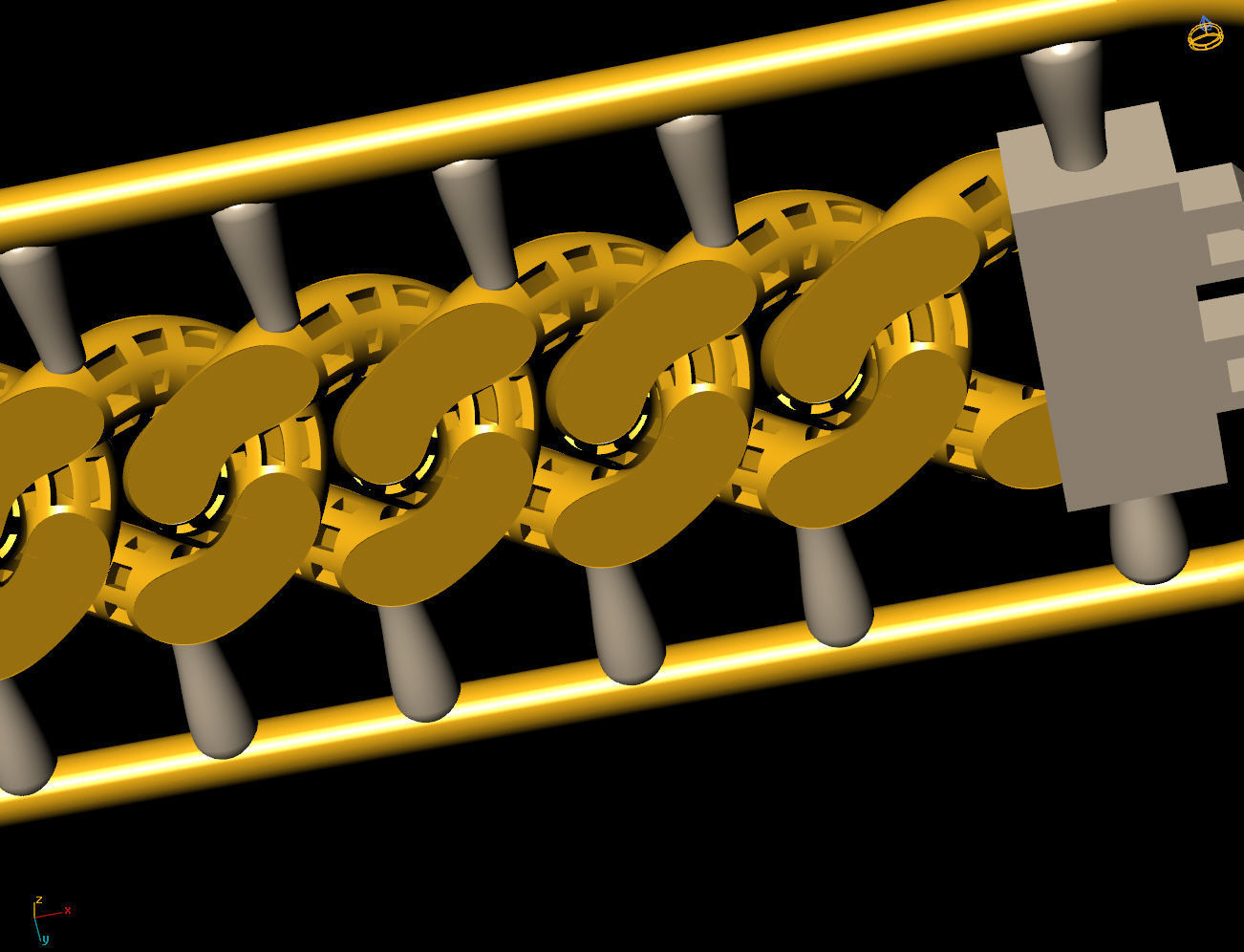 8 MM 19 CM CUBAN LINK CHAIN FOR BRACELET OR NECKLACE 3D print model_4