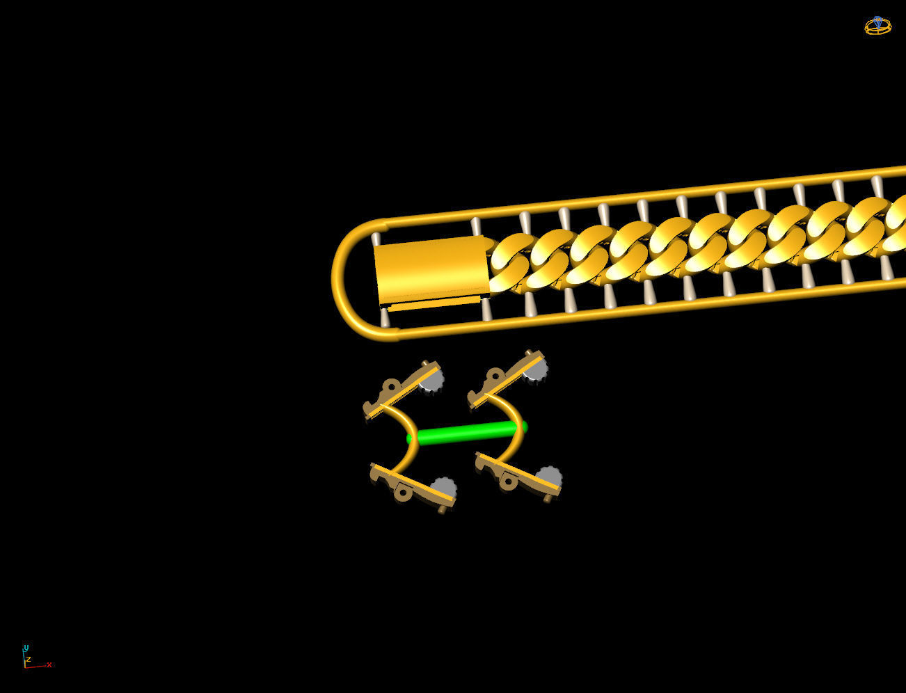 8 MM 19 CM CUBAN LINK CHAIN FOR BRACELET OR NECKLACE 3D print model_10