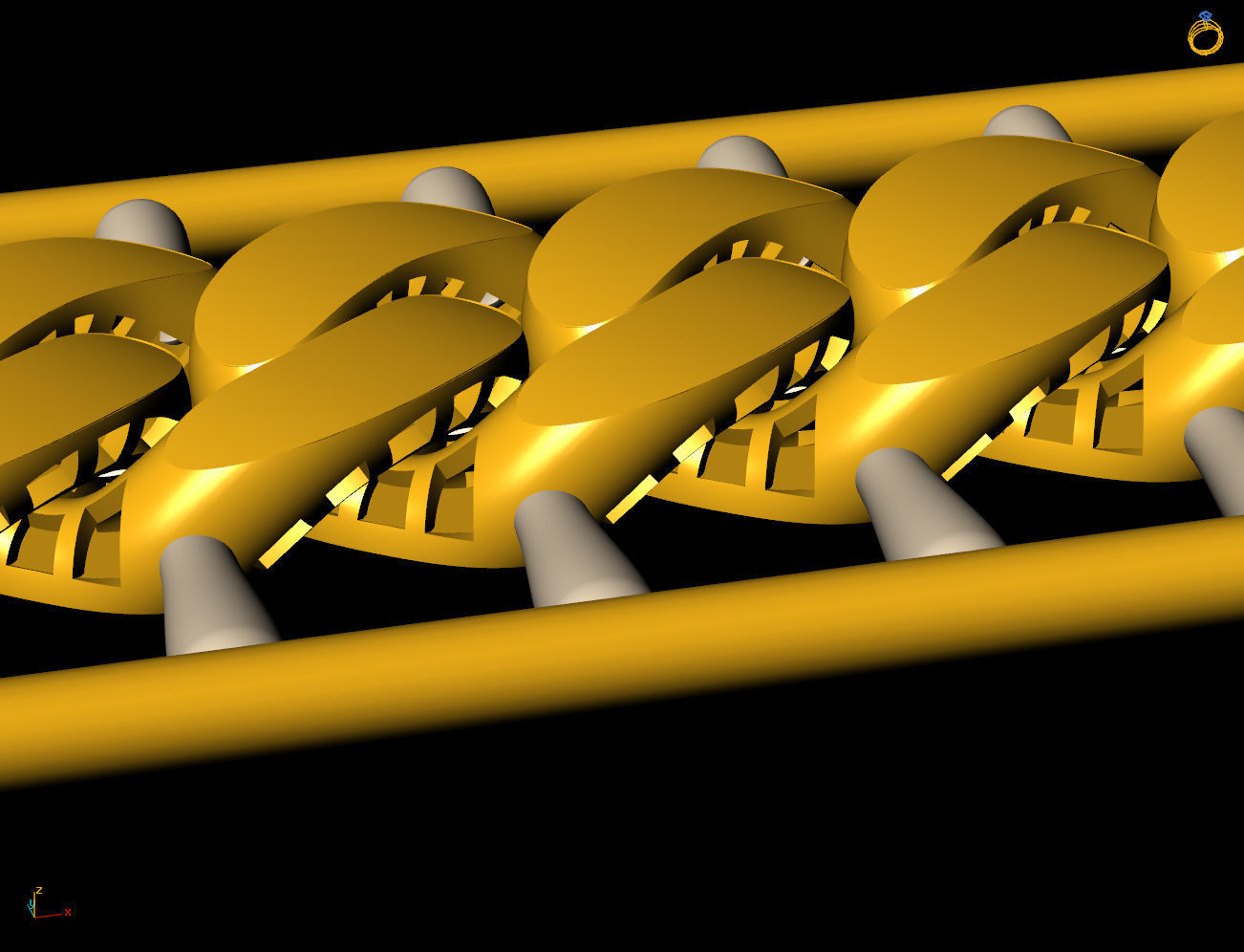 8 MM 19 CM CUBAN LINK CHAIN FOR BRACELET OR NECKLACE 3D print model_9